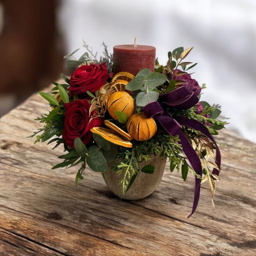 Radiant Eid Candle Arrangement in Jewel Tones